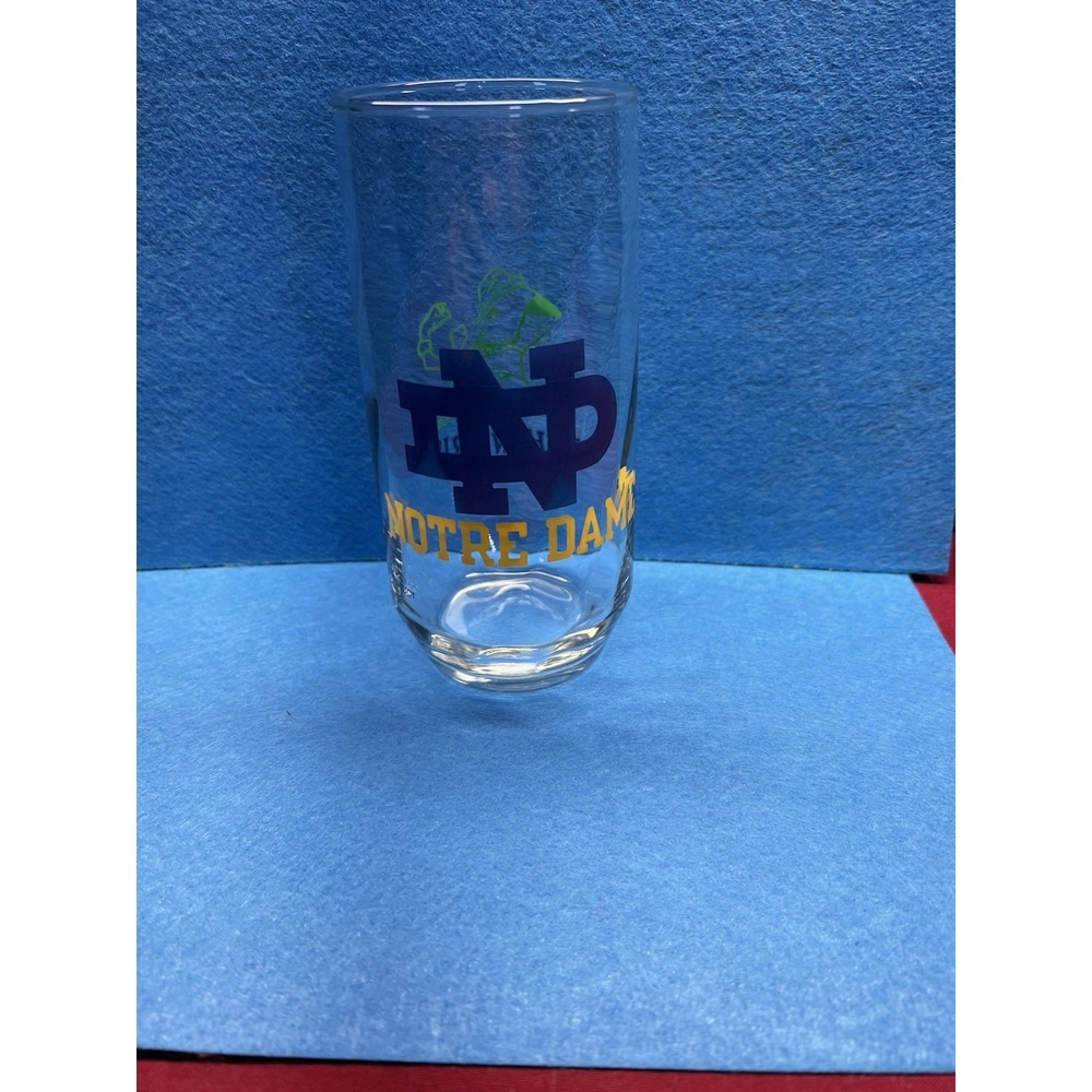 Vintage Notre Dame Fighting Irish Drinking Glass Tumbler